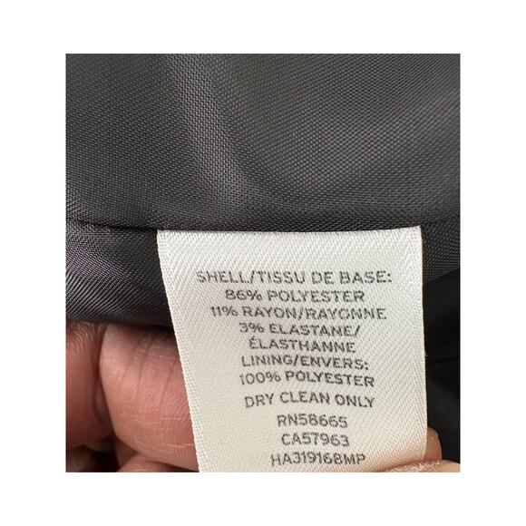 Halogen Black Polka Dot Business Pants Suit Sz 6P/8P Taylor Fit Interview Career - Picture 8 of 16